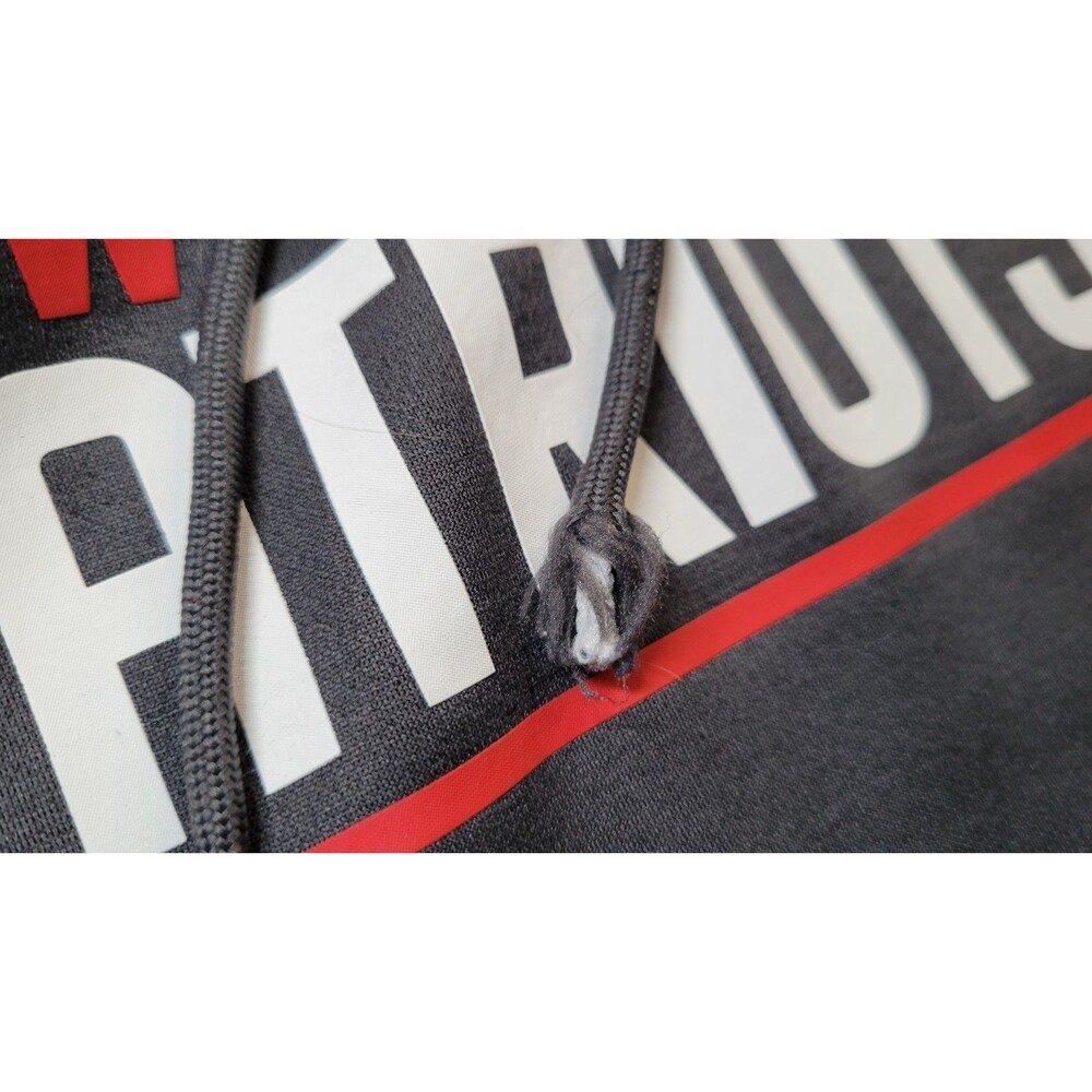 Nike Men's L New England Patriots Therma-FIT Pullover Hoodie Grey Split Logo - Picture 9 of 9